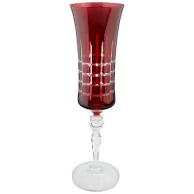 Taça para Champanhe Bohemia Grace em Vidro Vermelho - 190ml