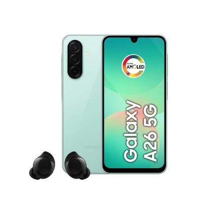 Smartphone Samsung Galaxy A26 5G Tela 6.7" 256GB Câmera Tripla 50MP Verde + Galaxy Buds Core Preto