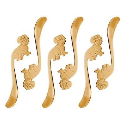 Jogo de Colheres L`Hermitage Piccolo Inox 6 Peças Dourada