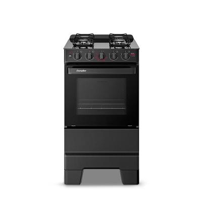 Fogão a Gás Esmaltec F4VAP Ideal Super Glass Mesa de Vidro 4 Bocas Bivolt Preto