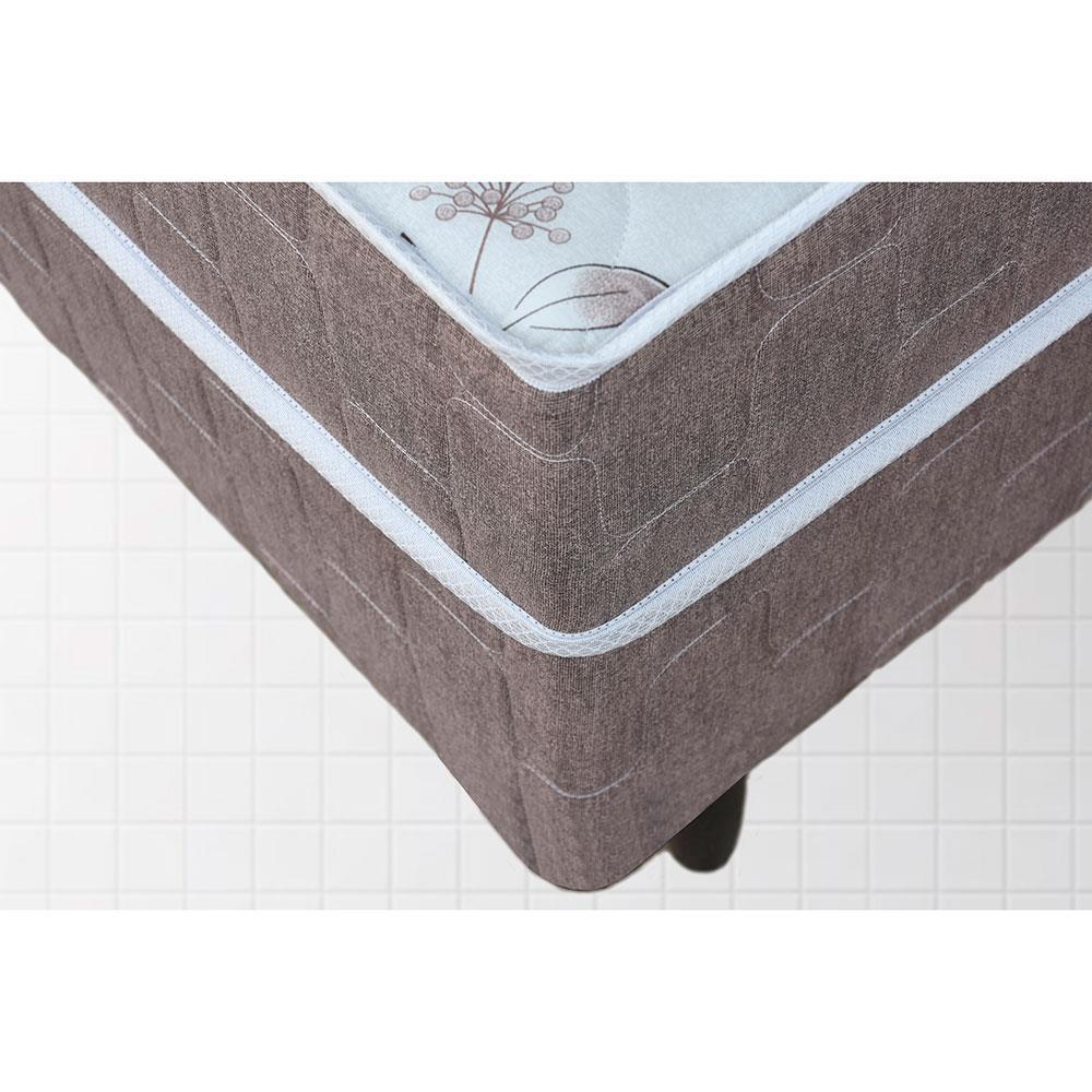 Cama Box Conjugada Solteiro Umaflex New Florença com Molas Ensacadas 55x88x188cm - Marrom/Bege - 5