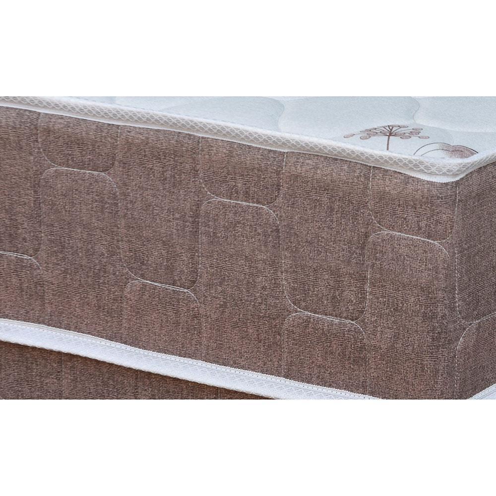Cama Box Conjugada Solteiro Umaflex New Florença com Molas Ensacadas 55x88x188cm - Marrom/Bege - 4