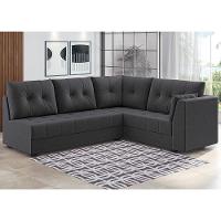 Sofá de Canto 6 Lugares Linoforte Toronto com Revestimento em Tecido Suede - 3