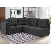 Sofá de Canto 6 Lugares Linoforte Toronto com Revestimento em Tecido Suede - 1