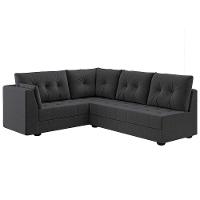 Sofá de Canto 6 Lugares Linoforte Toronto com Revestimento em Tecido Suede - 2