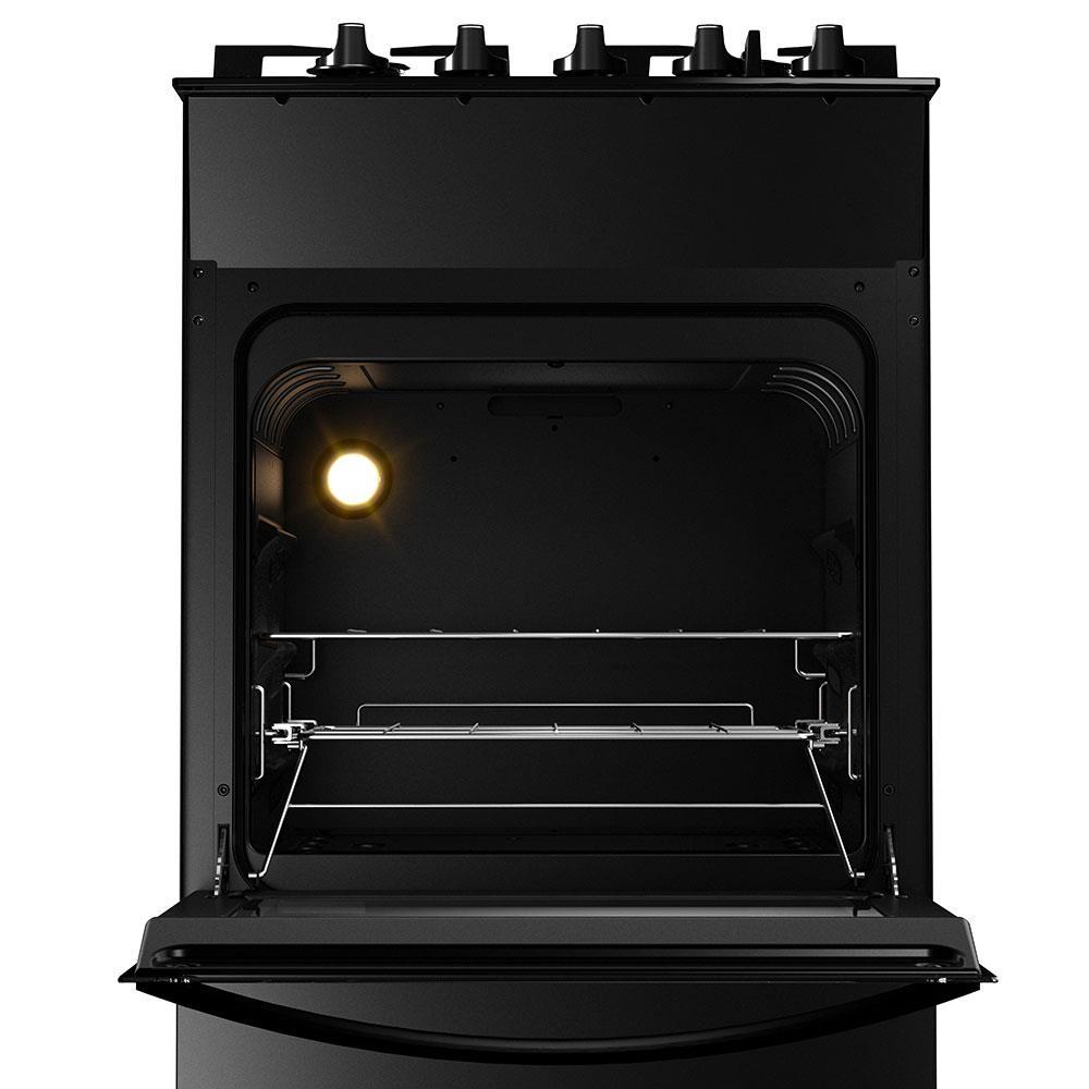 Fogão Brastemp 4 Bocas BFO4VAE com Mesa de Vidro, Grades Duplas de Ferro Fundido e Acendimento Automático Bivolt – Preto - 5