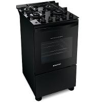 Fogão Brastemp 4 Bocas BFO4VAE com Mesa de Vidro, Grades Duplas de Ferro Fundido e Acendimento Automático Bivolt – Preto - 1