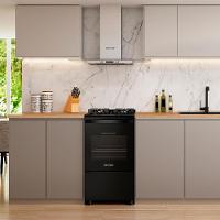 Fogão Brastemp 4 Bocas BFO4VAE com Mesa de Vidro, Grades Duplas de Ferro Fundido e Acendimento Automático Bivolt – Preto - 7