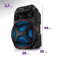 Caixa Amplificada Mondial Connect Party Plus CM-250 com Bluetooth, USB e Rádio FM - 250W - 6
