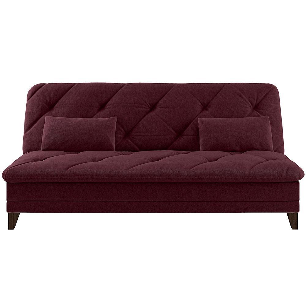 Sofá-Cama 3 Lugares Linoforte Jamile com Encosto Reclinável em Tecido Suede - 188cm de Largura - 5