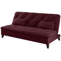 Sofá-Cama 3 Lugares Linoforte Jamile com Encosto Reclinável em Tecido Suede - 188cm de Largura - 6