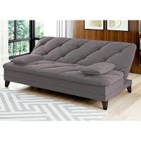 Sofá-Cama 3 Lugares Linoforte Jamile com Encosto Reclinável em Tecido Suede - 188cm de Largura - 3