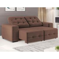 Sofá 3 Lugares Linoforte Bonno com 200 cm de Largura, Retrátil e Reclinável, Revestido em Tecido Suede - 6