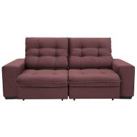 Sofá 3 Lugares Linoforte Benetton Retrátil e Reclinável, Revestido em Tecido Suede - 200cm de largura - 2