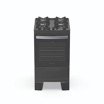 Fogão Atlas Agile Up Glass 4 Bocas com Mesa de Vidro e Acendimento Automático Bivolt Preto