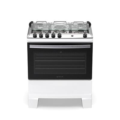 Fogão Atlas Agile Up 5 Bocas com Mesa Inox Tripla Chama e Acendimento Automático Bivolt Branco