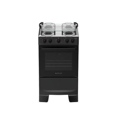Fogão Atlas Mônaco Plus 4 Bocas com Mesa Inox e Acendimento Automático Bivolt Preto