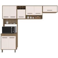 Cozinha Compacta Poliman Barcelona com 8 Portas e 3 Prateleiras - 258cm de largura - 2