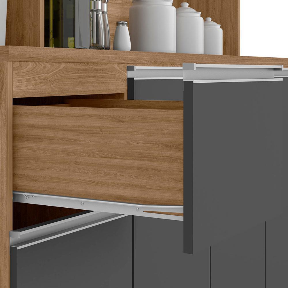 Cozinha Compacta Poliman Alice com 6 Portas, 1 Gaveta e 2 Prateleiras - 160cm de largura - 4