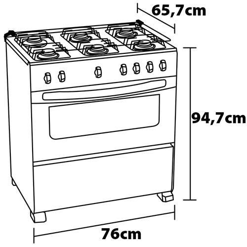 Fogão Dako 5 Bocas Diplomata com Mesa de Vidro, Acendimento Automático e Queimador Tripla Chama Bivolt – Preto - 7