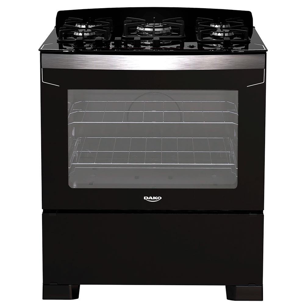 Fogão Dako 5 Bocas Diplomata com Mesa de Vidro, Acendimento Automático e Queimador Tripla Chama Bivolt – Preto - 3