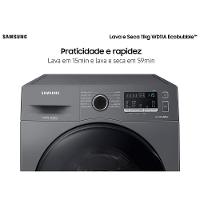 Lava e Seca Samsung WD11A 3 em 1 Inox Look com Ecobubble e Lavagem a Seco WD11A4453BX – 11 kg - 11