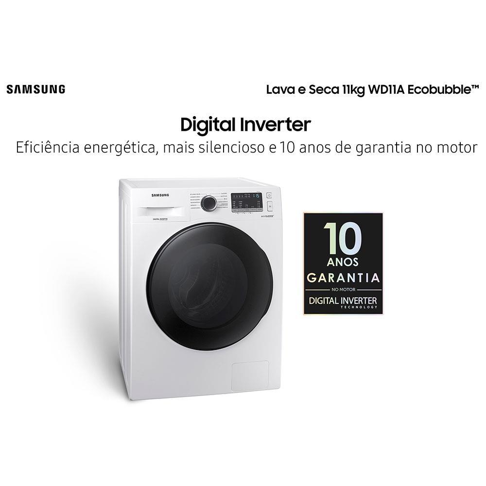 Lava e Seca Samsung WD11A 3 em 1 Branca com Ecobubble e Lavagem a Seco WD11A4453BW – 11 kg - 5