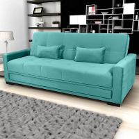 Sofá-Cama 3 Lugares Matrix Grazi Revestido em Veludo - 206cm de largura