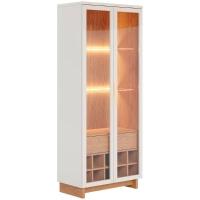 Cristaleira Colibri Guanabara MDP com 3 Prateleiras, 2 Portas de Vidro, 1 Gaveta e 1 Adega - 3