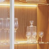 Cristaleira Colibri Guanabara MDP com 3 Prateleiras, 2 Portas de Vidro, 1 Gaveta e 1 Adega - 8