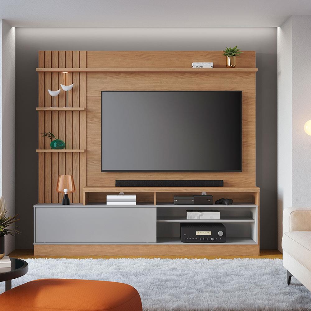 Painel Home Colibri Maceió com 4 Prateleiras, 4 Nichos, para TVs até 65” - 1