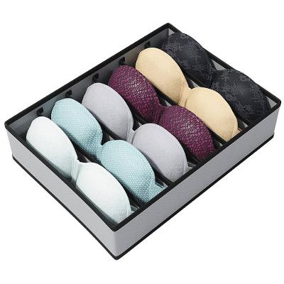 Organizador Grande para Sutiãs Euro Home com 6 Divisórias em TNT e Papelão – Cinza