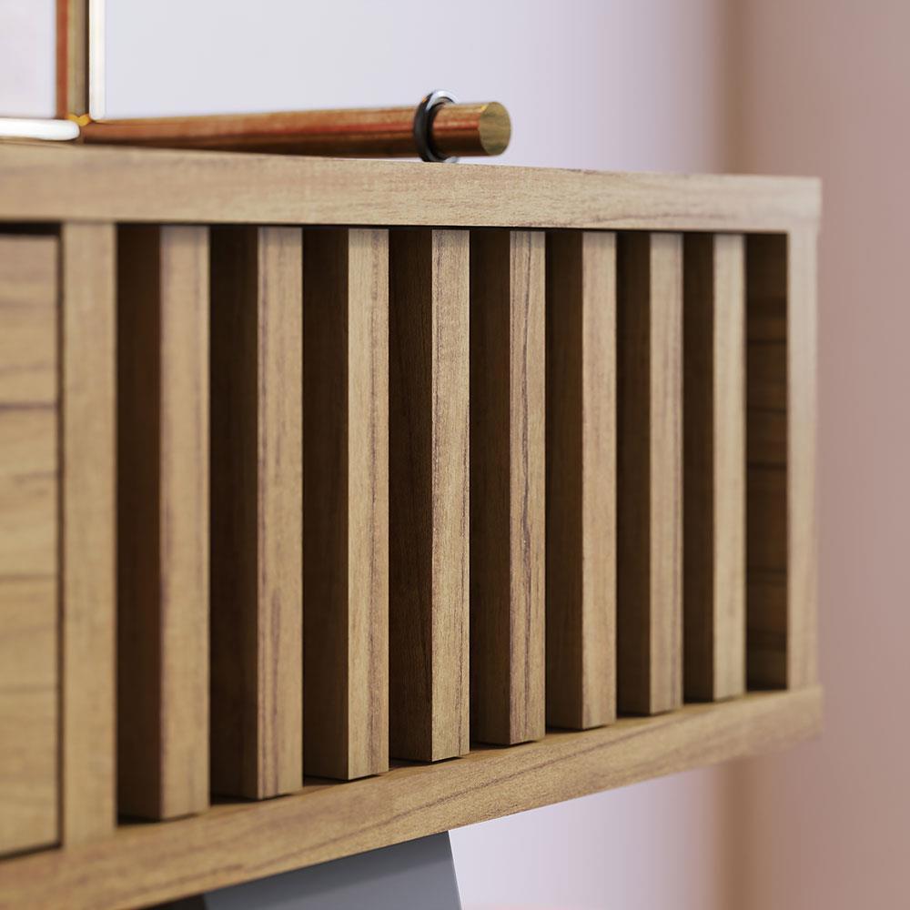 Aparador Colibri Riviera MDP com 1 Gaveta e Pés em Madeira Maciça - 8