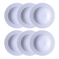 Conjunto de Pratos Fundos Porto Brasil Roma em Faiança Feldspática – 6 Peças - 1