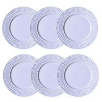 Conjunto de Pratos Rasos Porto Brasil Roma em Faiança Feldspática – 6 Peças - 1