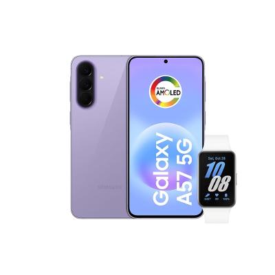 Smartphone Samsung Galaxy A57 5G Tela 6.7" 256GB Lilás + Galaxy Fit 3 Prata