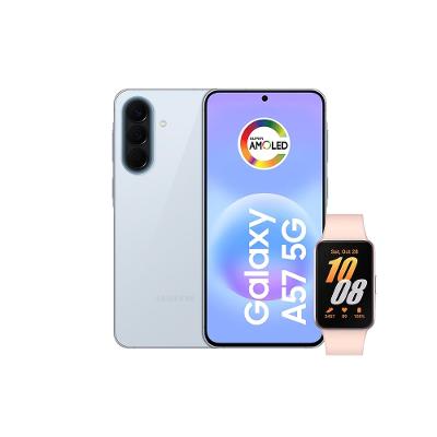 Smartphone Samsung Galaxy A57 5G Tela 6.7" 128GB Azul Claro + Galaxy Fit 3 Rosé
