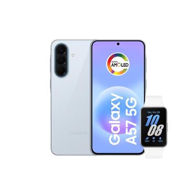 Smartphone Samsung Galaxy A57 5G Tela 6.7" 128GB Azul Claro + Galaxy Fit 3 Prata