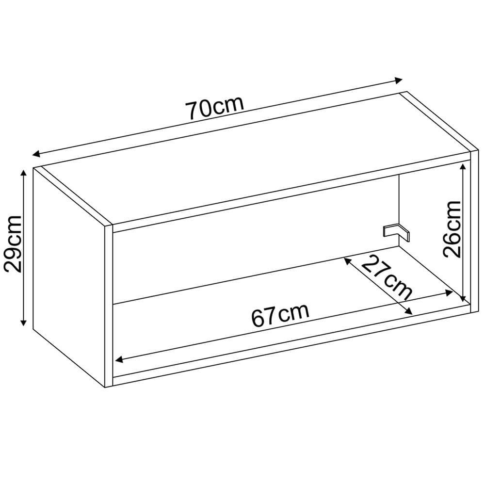 Armário de Geladeira Demóbile Firenze com 1 Porta Basculante - 4