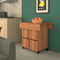 Mesa Retangular Nova Móbile Moove com 4 Bancos, Prateleira e Tampo Dobrável - 5