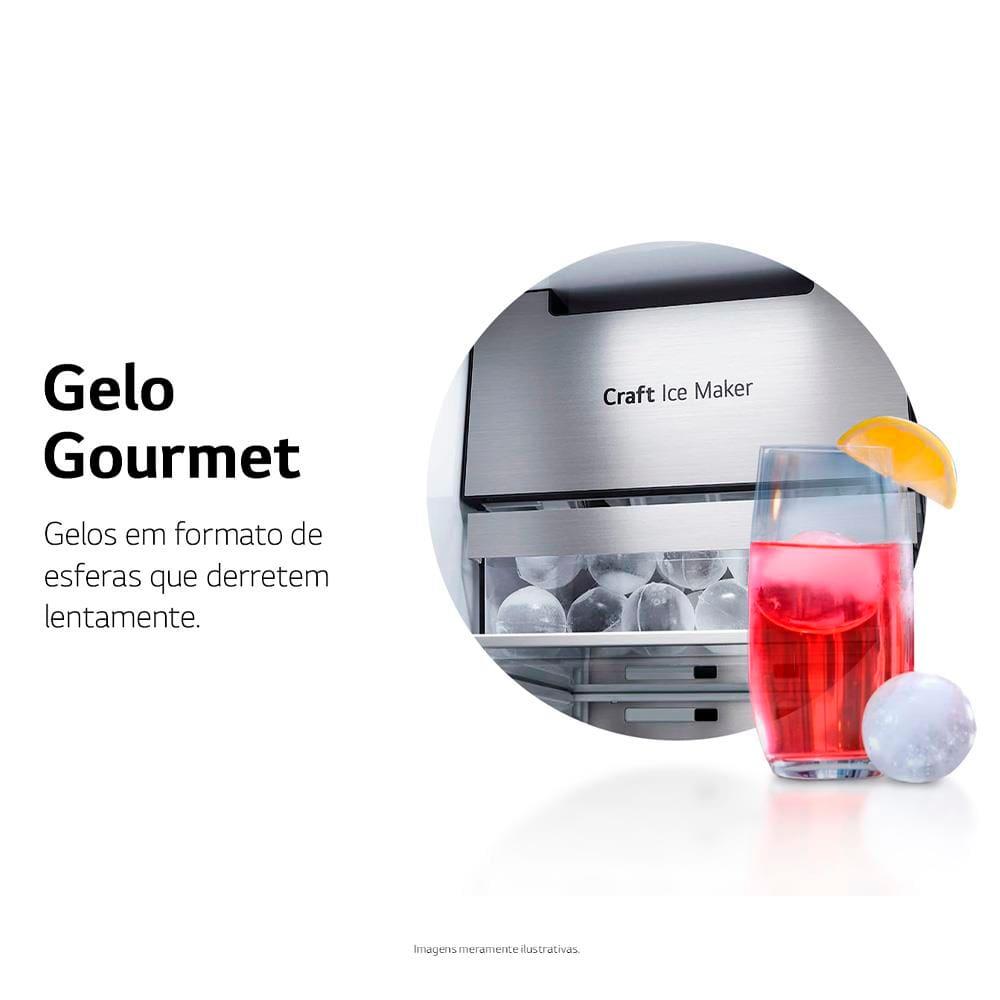 Geladeira LG Frost Free 598L Side by Side Inverter GC-X257CSH Tecnologia InstaView e Uvnano Aço Escovado - 6