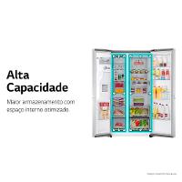 Geladeira LG Frost Free 598L Side by Side Inverter GC-X257CSH Tecnologia InstaView e Uvnano Aço Escovado - 9