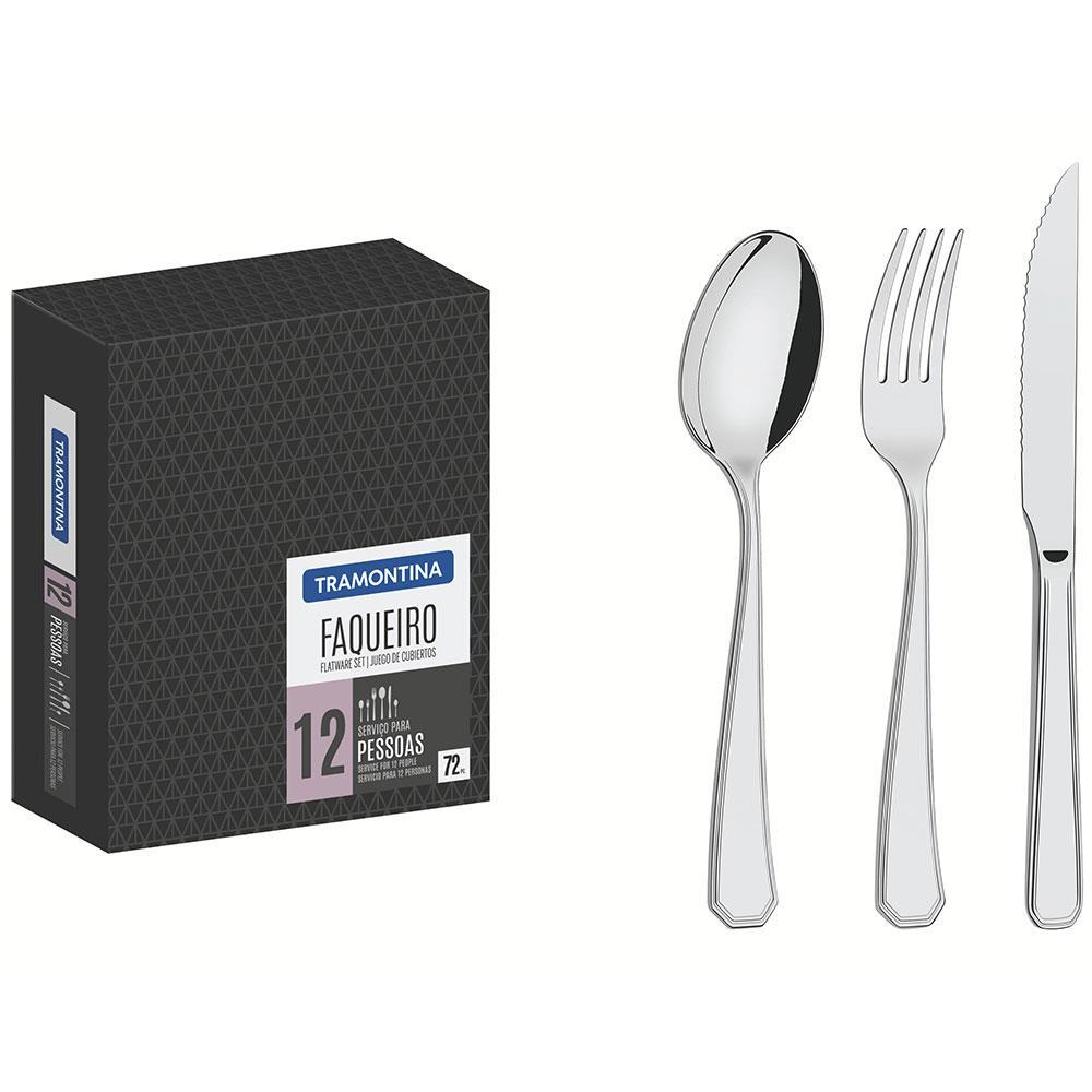 Faqueiro 72 Peças Tramontina Sonata em Aço Inox - 1