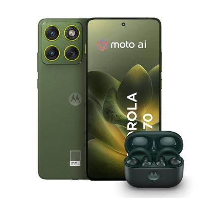 Smartphone Motorola Edge 70 512GB 5G Verde + Fone Moto Buds Loop Bluetooth Verde