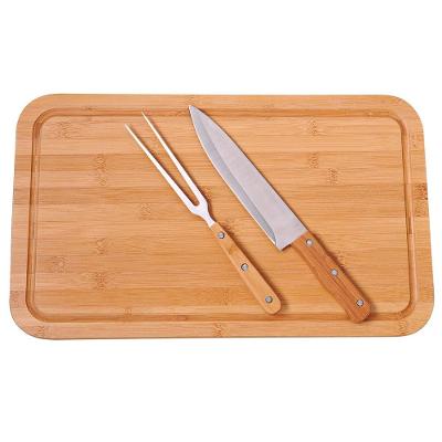 Conjunto para Churrasco Mor 3359 em Bambu - 3 Peças