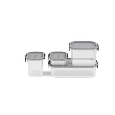 Kit Potes Herméticos Electrolux 4 Peças Empilháveis Modulares Cinza