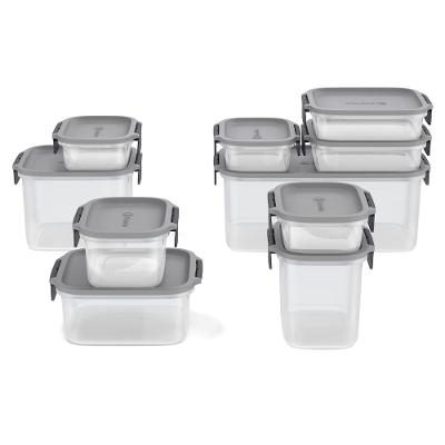Kit Potes Herméticos Electrolux 10 Peças Modulares Empilháveis Cinza