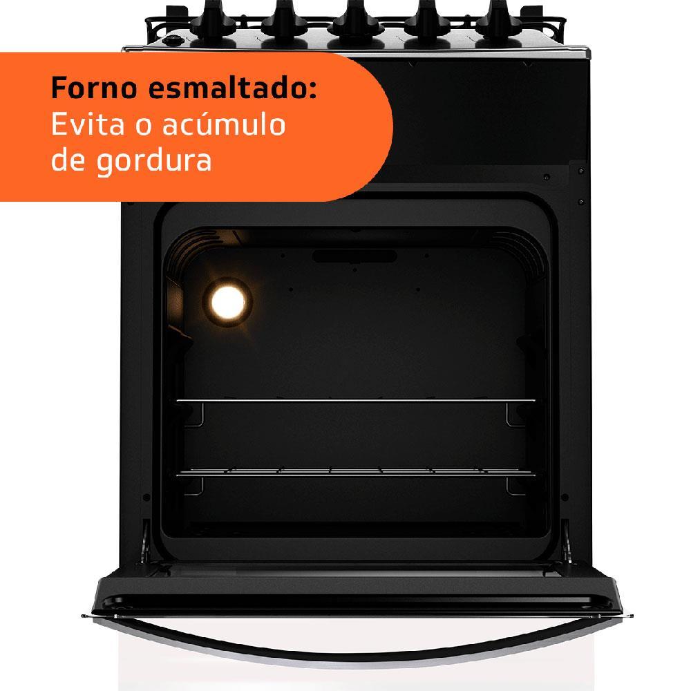 Fogão Brastemp 4 Bocas BFO4NBB Clean com Mesa de Inox, 2 Prateleiras Ajustáveis e Acendimento automático Bivolt – Branco - 9