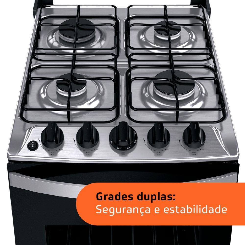 Fogão Brastemp 4 Bocas BFO4NBB Clean com Mesa de Inox, 2 Prateleiras Ajustáveis e Acendimento automático Bivolt – Branco - 3