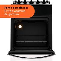 Fogão Brastemp 4 Bocas BFO4NBB Clean com Mesa de Inox, 2 Prateleiras Ajustáveis e Acendimento automático Bivolt – Branco - 9